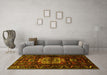 Machine Washable Persian Yellow Traditional Rug in a Living Room, wshtr1831yw