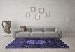 Machine Washable Persian Blue Traditional Rug in a Living Room, wshtr1831blu