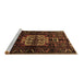 Sideview of Machine Washable Persian Brown Traditional Rug, wshtr1831brn