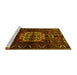 Sideview of Machine Washable Persian Yellow Traditional Rug, wshtr1831yw