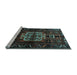 Sideview of Machine Washable Persian Light Blue Traditional Rug, wshtr1831lblu