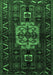 Machine Washable Persian Emerald Green Traditional Area Rugs, wshtr1831emgrn