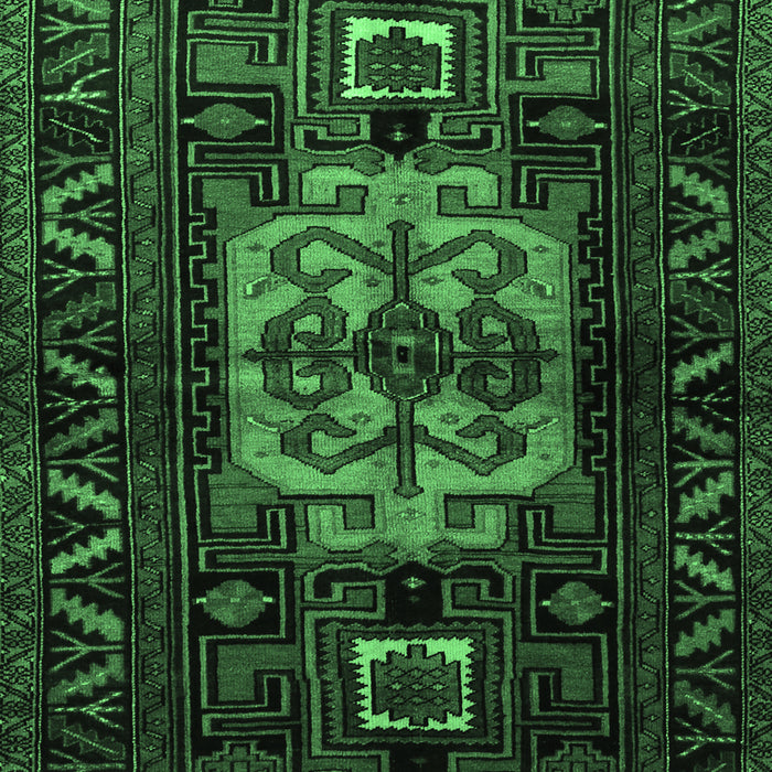 Machine Washable Persian Emerald Green Traditional Area Rugs, wshtr1831emgrn