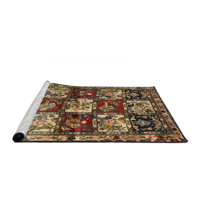 Sideview of Machine Washable Traditional Peru Brown Rug, wshtr1832