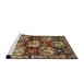 Sideview of Machine Washable Traditional Peru Brown Rug, wshtr1832