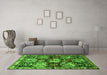 Machine Washable Persian Green Traditional Area Rugs in a Living Room,, wshtr1832grn