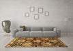 Machine Washable Persian Brown Traditional Rug in a Living Room,, wshtr1832brn