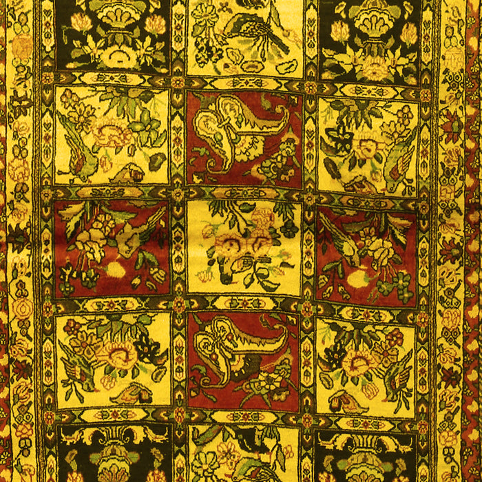 Machine Washable Persian Yellow Traditional Rug, wshtr1832yw