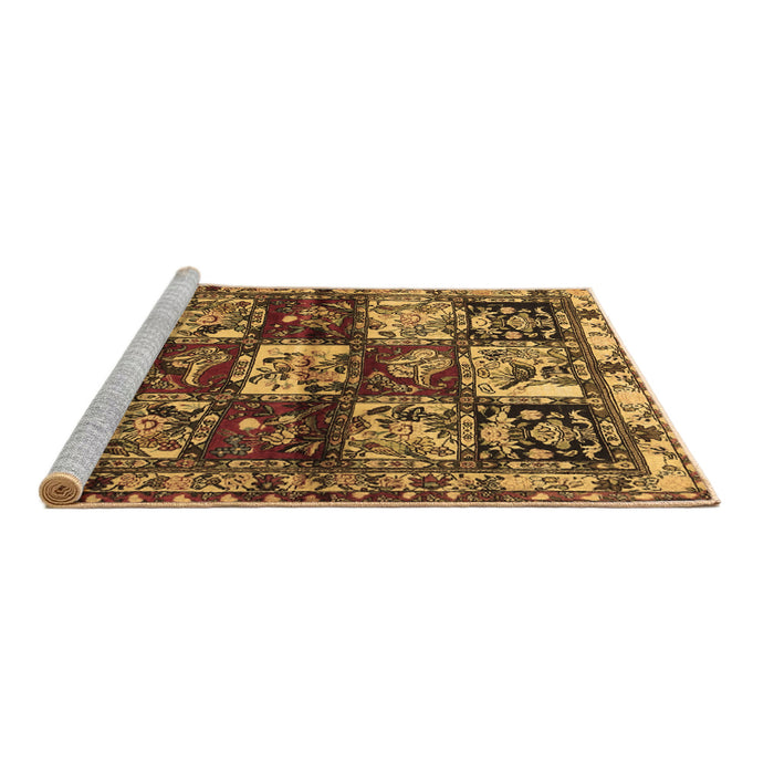 Sideview of Machine Washable Persian Brown Traditional Rug, wshtr1832brn
