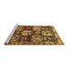 Sideview of Machine Washable Persian Brown Traditional Rug, wshtr1832brn