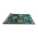 Sideview of Machine Washable Persian Light Blue Traditional Rug, wshtr1832lblu