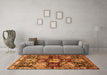 Machine Washable Persian Orange Traditional Area Rugs in a Living Room, wshtr1832org