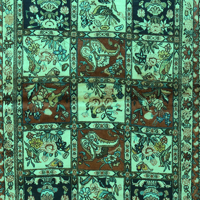 Machine Washable Persian Turquoise Traditional Area Rugs, wshtr1832turq