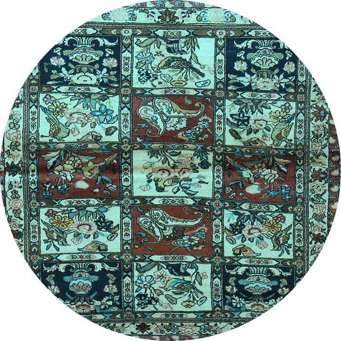 Round Persian Light Blue Traditional Rug, tr1832lblu