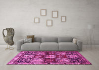 Machine Washable Persian Pink Traditional Rug, wshtr1832pnk