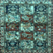 Square Machine Washable Persian Light Blue Traditional Rug, wshtr1832lblu