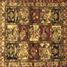 Square Machine Washable Persian Brown Traditional Rug, wshtr1832brn