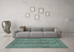 Machine Washable Persian Light Blue Traditional Rug in a Living Room, wshtr1833lblu