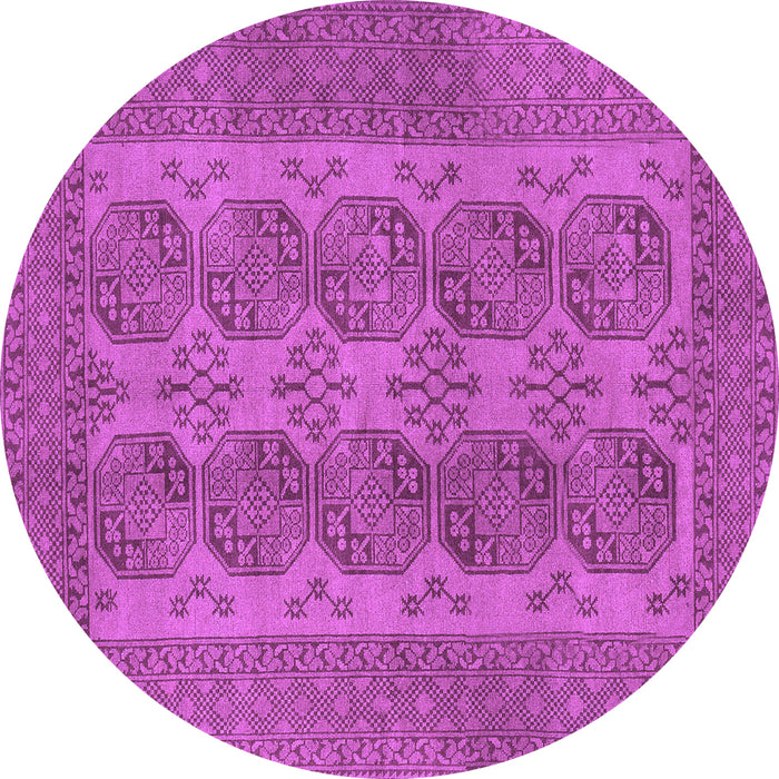 Round Persian Purple Traditional Rug, tr1833pur