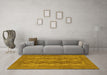 Machine Washable Persian Yellow Traditional Rug in a Living Room, wshtr1833yw