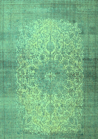 Medallion Turquoise Traditional Rug, tr1834turq