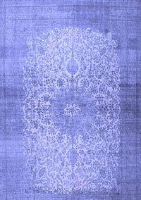 Medallion Blue Traditional Rug, tr1834blu