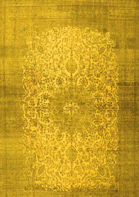 Medallion Yellow Traditional Rug, tr1834yw