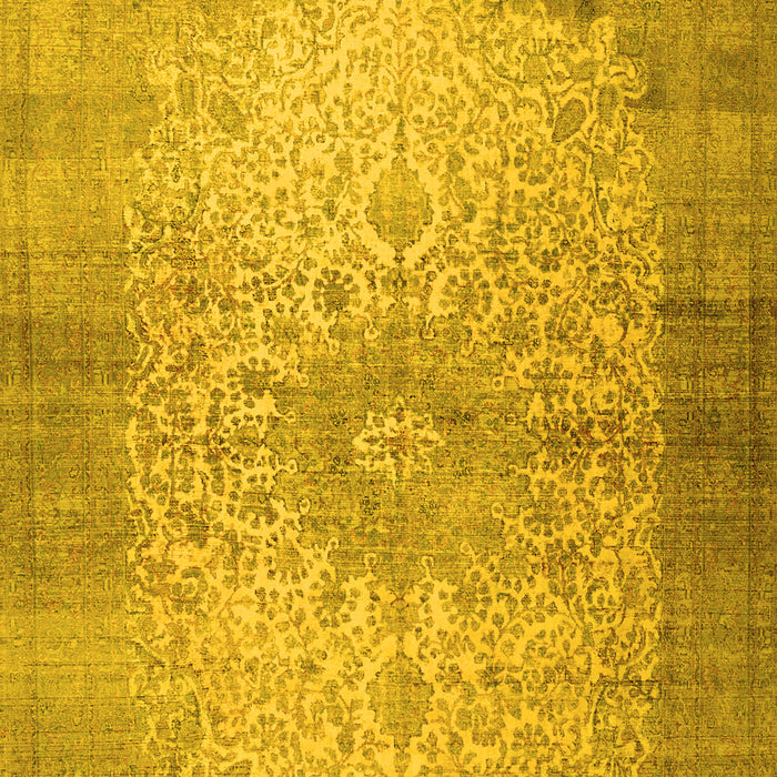 Medallion Yellow Traditional Rug, tr1834yw