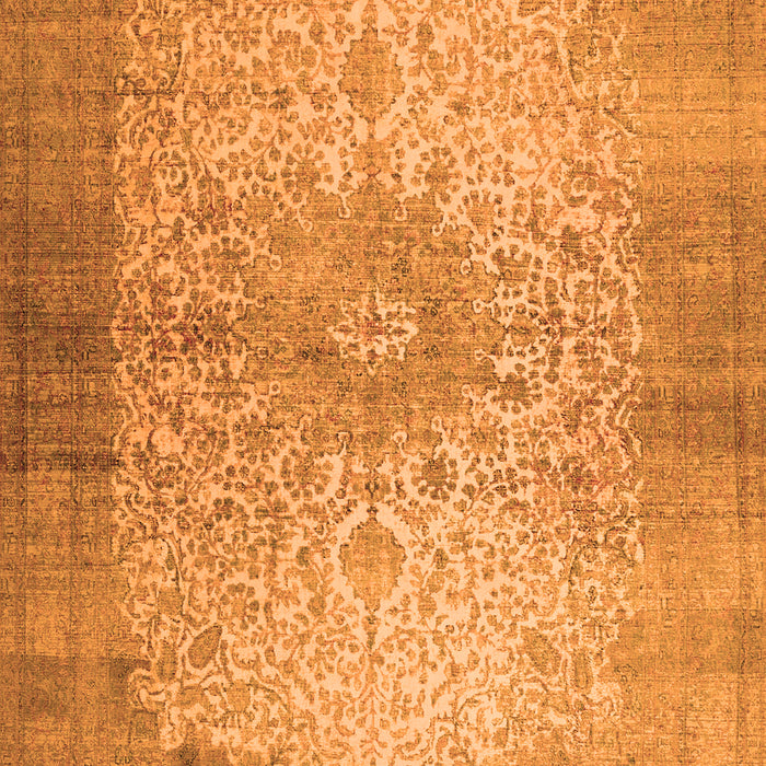 Medallion Orange Traditional Rug, tr1834org