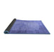 Sideview of Medallion Blue Traditional Rug, tr1834blu