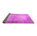 Sideview of Medallion Purple Traditional Rug, tr1834pur