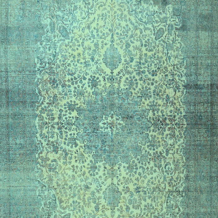 Medallion Light Blue Traditional Rug, tr1834lblu