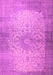 Machine Washable Medallion Purple Traditional Area Rugs, wshtr1834pur