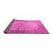 Sideview of Medallion Pink Traditional Rug, tr1834pnk