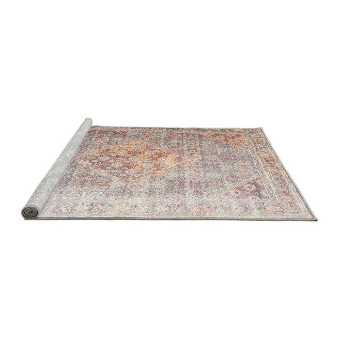 Sideview of Machine Washable Traditional Desert Sand Beige Rug, wshtr1835