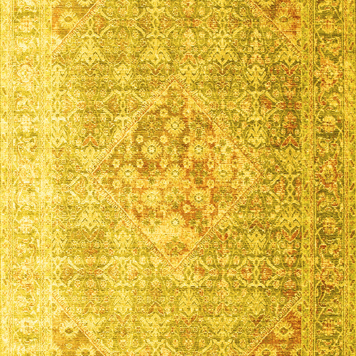 Machine Washable Persian Yellow Traditional Rug, wshtr1835yw