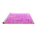 Sideview of Machine Washable Persian Pink Traditional Rug, wshtr1835pnk