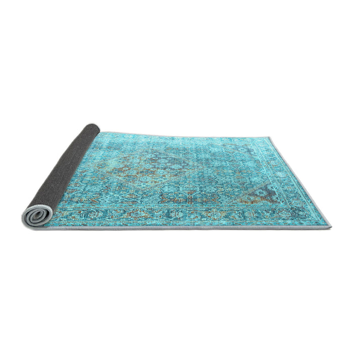 Sideview of Persian Light Blue Traditional Rug, tr1835lblu
