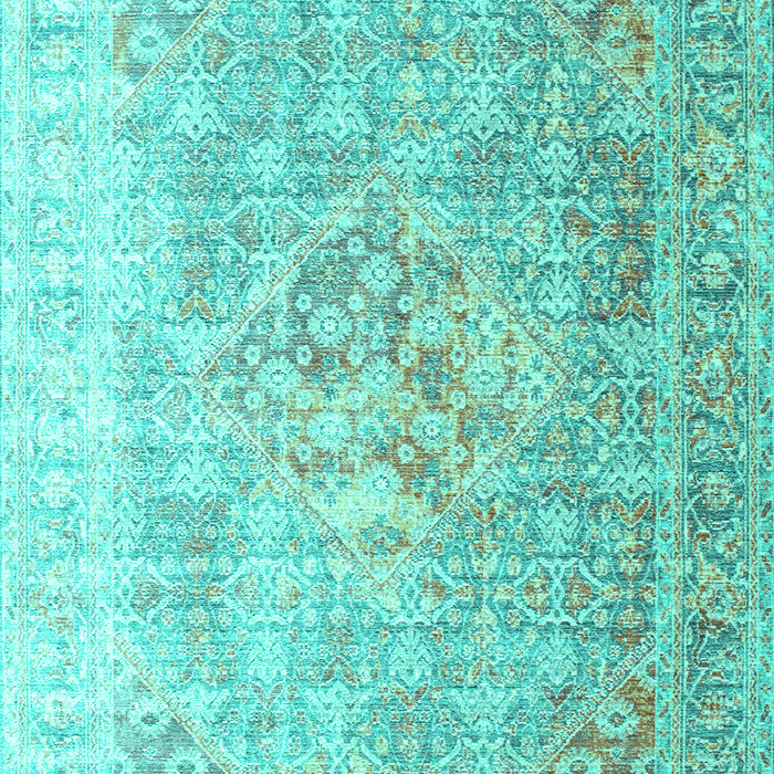 Machine Washable Persian Turquoise Traditional Area Rugs, wshtr1835turq
