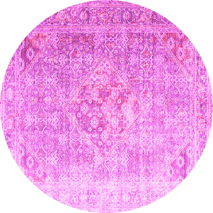 Round Persian Pink Traditional Rug, tr1835pnk