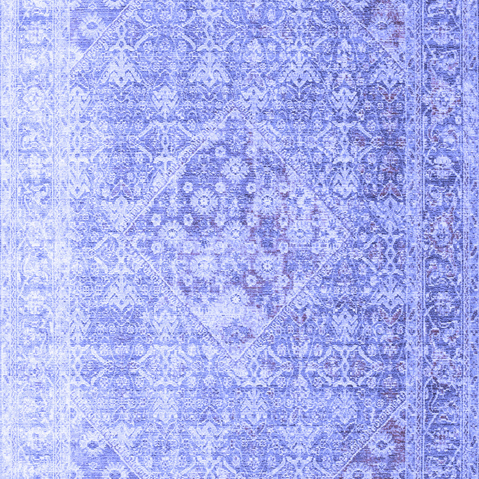 Machine Washable Persian Blue Traditional Rug, wshtr1835blu