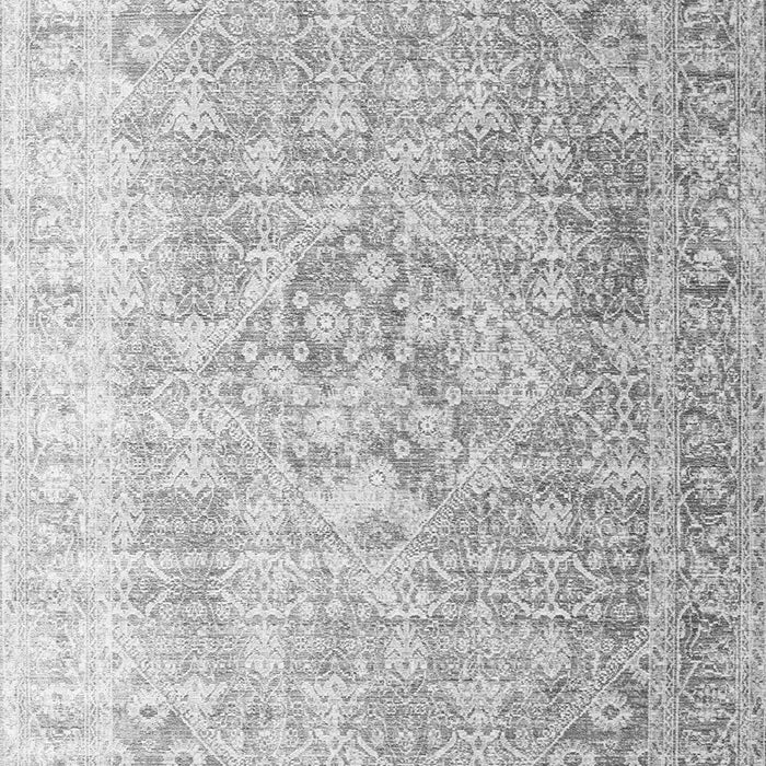 Serging Thickness of Machine Washable Persian Gray Traditional Rug, wshtr1835gry