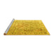 Sideview of Machine Washable Persian Yellow Traditional Rug, wshtr1835yw