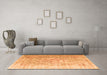 Machine Washable Persian Orange Traditional Area Rugs in a Living Room, wshtr1835org