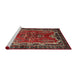 Sideview of Machine Washable Traditional Brown Rug, wshtr1836