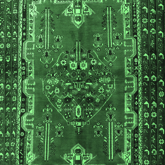 Machine Washable Persian Emerald Green Traditional Area Rugs, wshtr1836emgrn