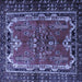 Square Persian Blue Traditional Rug, tr1836blu