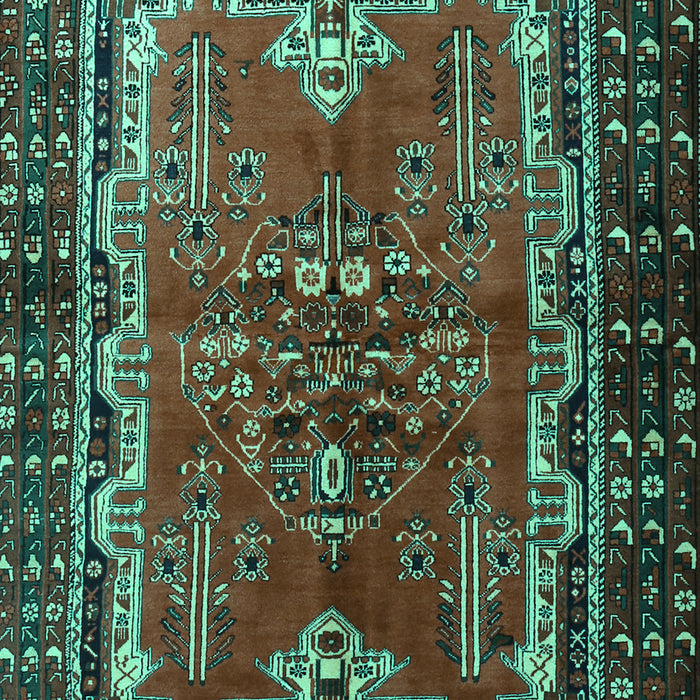 Machine Washable Persian Turquoise Traditional Area Rugs, wshtr1836turq