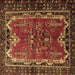 Square Machine Washable Persian Brown Traditional Rug, wshtr1836brn