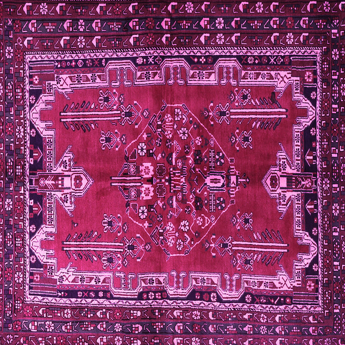 Square Persian Pink Traditional Rug, tr1836pnk
